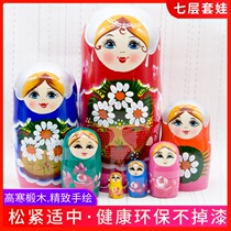 Russian features 7-layer set of baby genuine daisies Chinese style cute girls childrens educational toys doll gifts