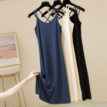 Summer dress big code 200 catty sister Harness Vest Woman Dress Loose Pregnancy Woman Dress Fashion style Belly Spicy Mother