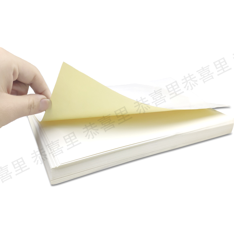Qingwa brand adhesive A4 photocopy paper fluorescent colour photocopy paper sticker not dry adhesive paper