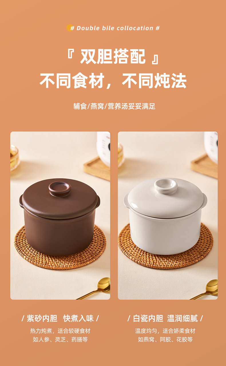 白瓷内胆,熬汤不费劲:0.8L 凡萨帝 全自动隔水电炖盅DZ203 99元包邮 值值值-买手聚集的地方