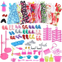 Barbie quần áo và giày cao gót công chúa Phụ kiện tủ quần áo của Barbie để lắp ráp giày trang sức búp bê phụ kiện giá tốt