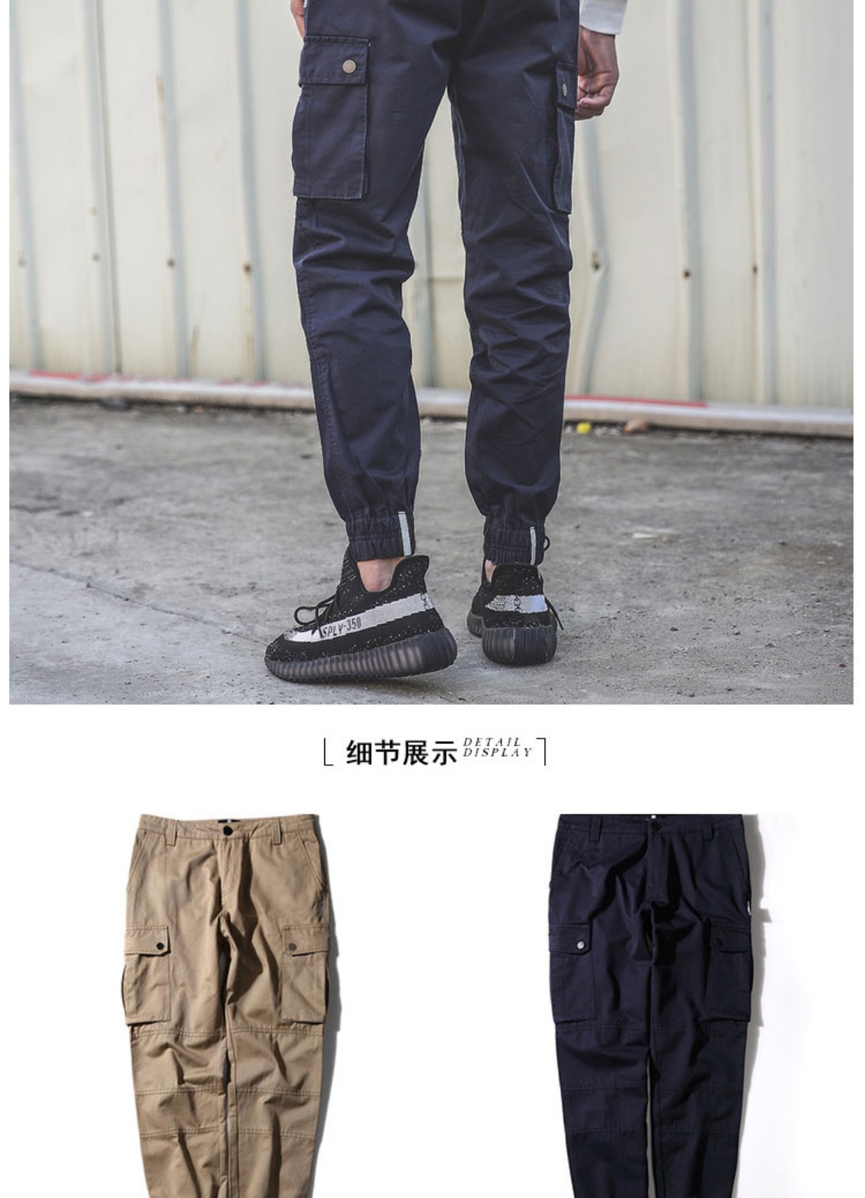 Tide thương hiệu nhiều túi áo liền quần nam đường phố hip-hop lỏng lẻo quần kín chân quần Harlan xà chân quần áo nam hàng hiệu