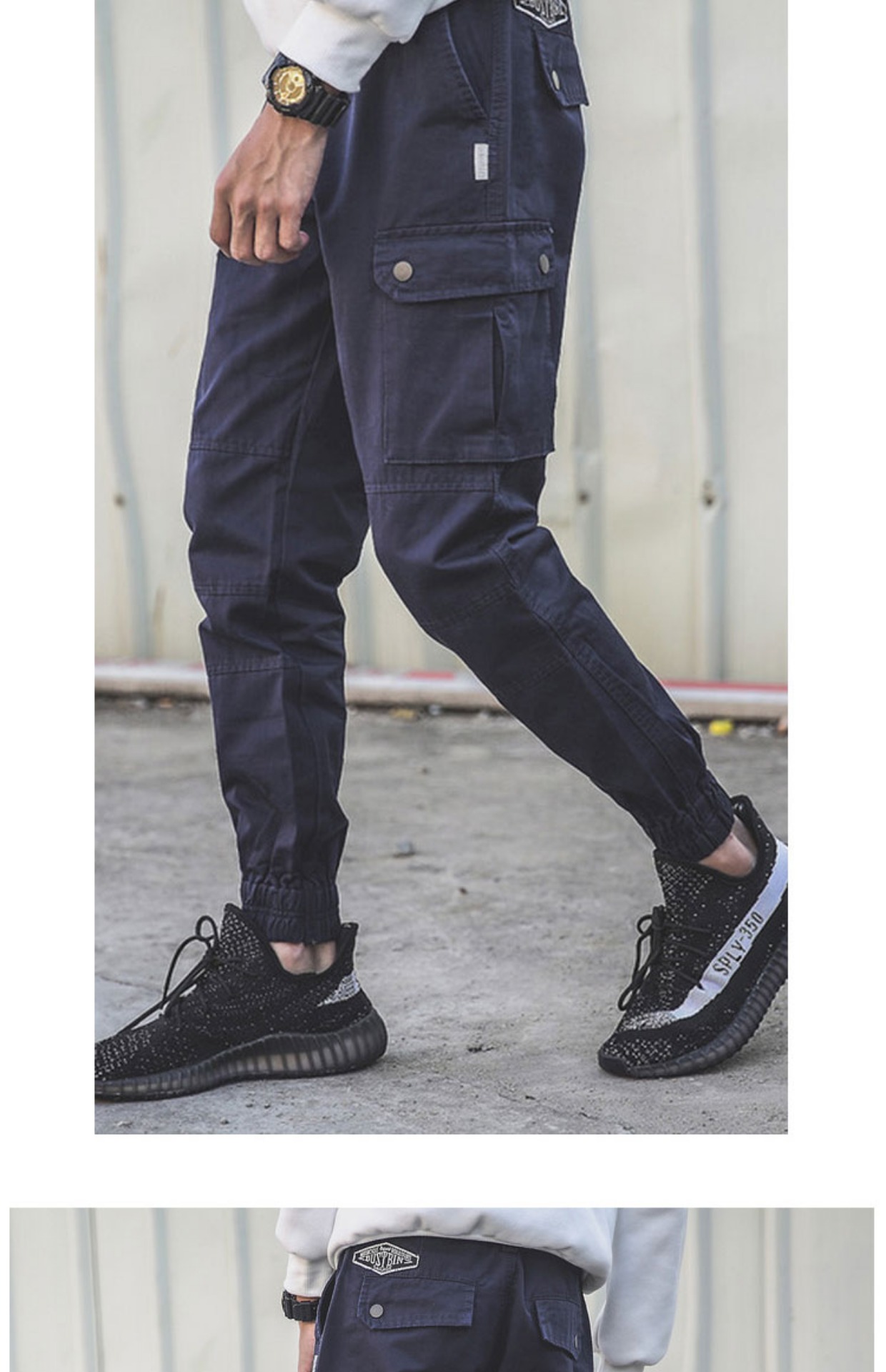 Tide thương hiệu nhiều túi áo liền quần nam đường phố hip-hop lỏng lẻo quần kín chân quần Harlan xà chân quần áo nam hàng hiệu