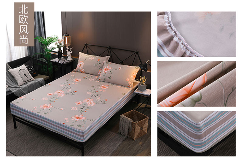 Một mảnh bông nệm trải giường Li bông thay đổi mat thấm nước thoáng khí nệm bìa bảo vệ mèo 1.2 / 1 m 8 bộ - Trang bị Covers 	ga chun trải giường 2mx2m2	
