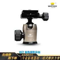 Yurong gold SLR 5D2 camera photography tripod spherical pan tilt with quick Mount board