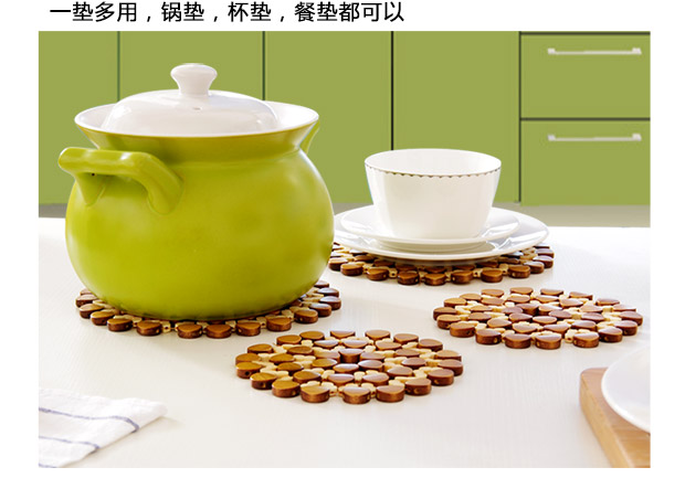 Tre placemat pad cách nhiệt dày tròn bàn rỗng nhà bếp dao kéo nồi chống vảy bát thảm - Đồ ăn tối bộ chén đĩa đẹp