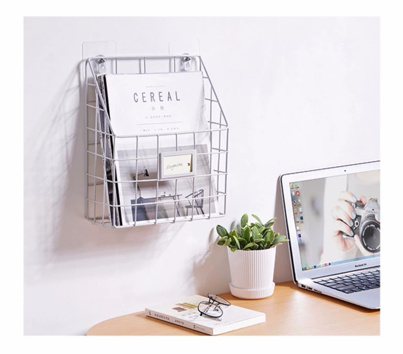思 Đơn giản treo tường sắt rèn kệ sách Trang chủ sáng tạo kệ tường tạp chí giá báo giá - Kệ kệ sắt trang trí