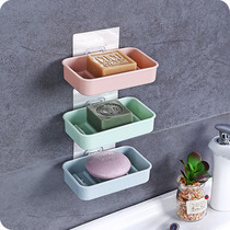 USIJU bathroom soap box soap stand Creative soap box wall-mounted soap stand drain double soap holder