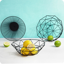 Usiju iron fruit basket Nordic simple hollow fruit storage basket Living room fruit plate snack basket