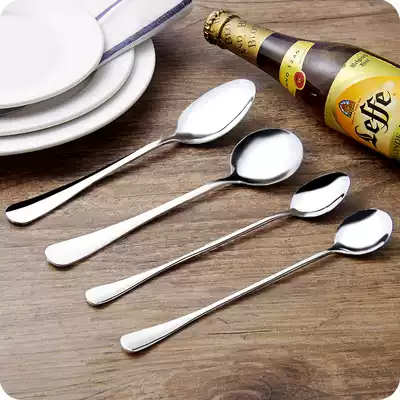 Usiju creative stainless steel long handle spoon Household thickened soup spoon spoon Children's small spoon Coffee spoon