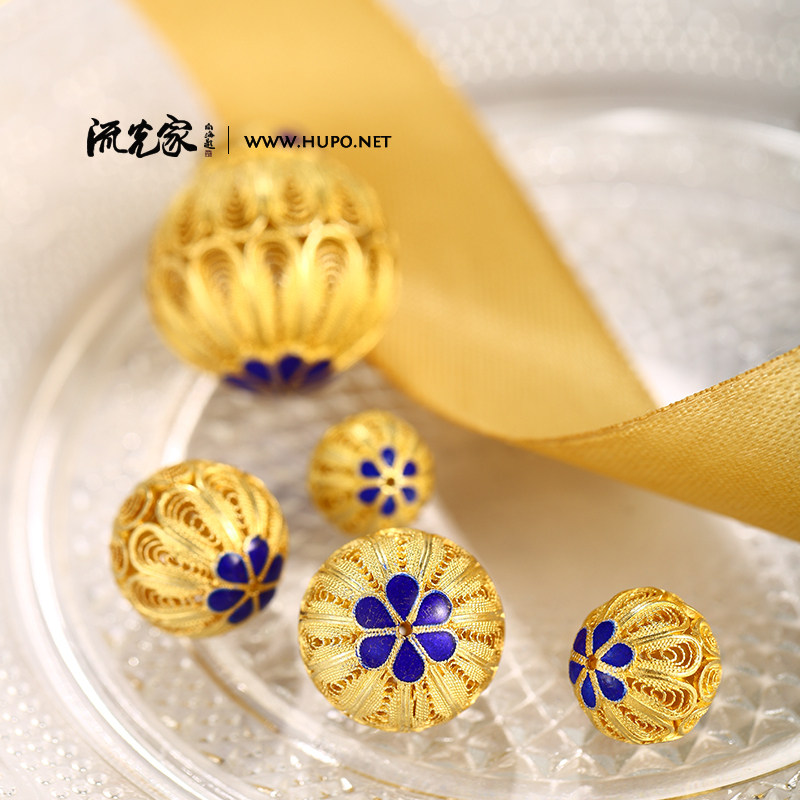 Streaming Light Home Silver Gilded Flower Silk Studded Round Pearl Buddha Beads Handstring eighteen Children Diy Accessories