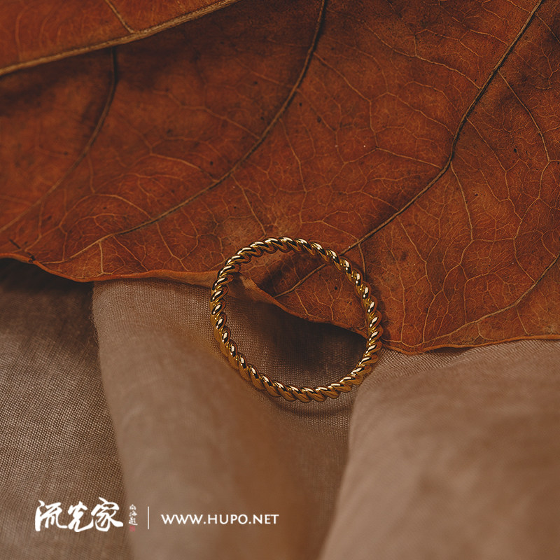 Limelight Home Twist Series 18k Gold Platinum Platinum Hemp Flower Ring