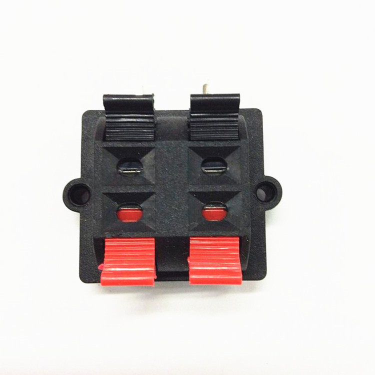 WP4-3 speaker wiring clip 4P bent foot spring red and black wiring seat audio clip power supply 4-bit aging test clip