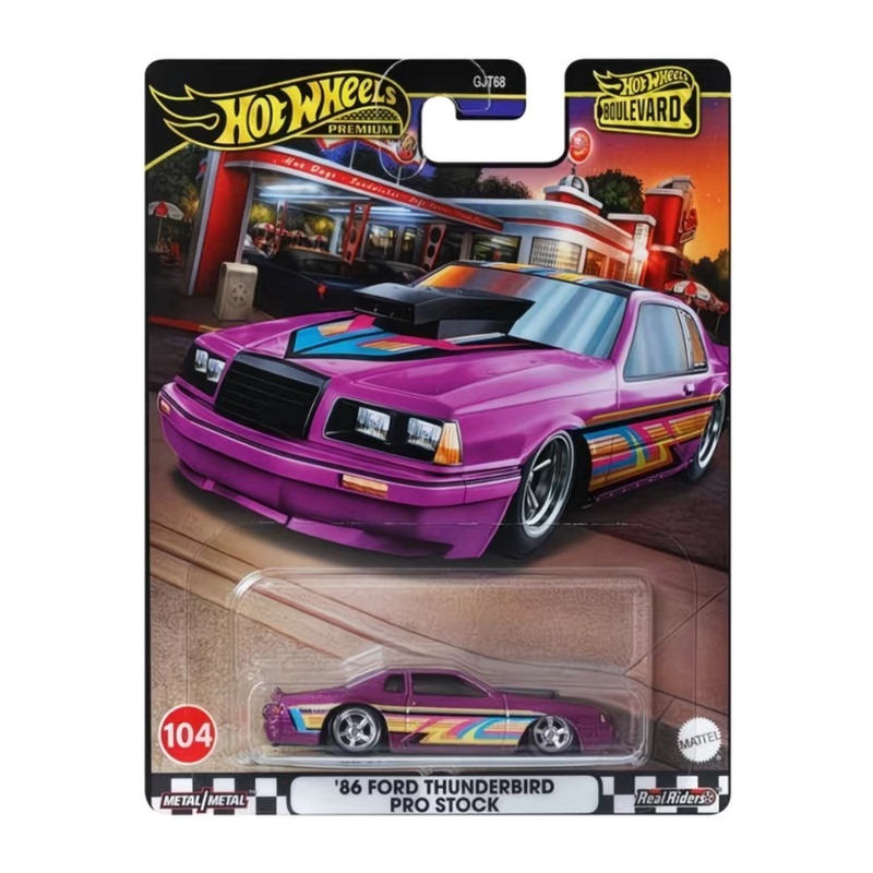 Hot Wheels Car Culture Garden Avenue No. 104 86 Ford Thunderbird Straight-Line Racing Alloy Collectible Car Model Hot Wheels Car Culture Garden Avenue No. 104 86 Ford Thunderbird Straight-Line Racing Alloy Collectible Car Model