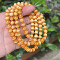 Ruihuang Cui Natural Jade Burmese Huanglong Jade Half Mountain Half Water 108 Buddha Beads Bracelet Fine Jewelry Gift