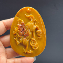 Ruihuang Cui Natural Jade Yunnan Huanglong Jade Fine Jewelry Raw Leather Seed Material Kirin Hand Brand Ornament Certificate