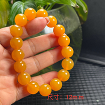 Ruihuang Cui Natural Jade Burmese Huanglong Jade Fine Jewelry 12mm Buddha Beads Bracelet Bracelet with Certificate