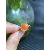 Ruihuang Cui Natural Jade Yunnan Huanglong Jade Fine Jewelry Full Red Ring 925 Silver Inlaid Buckle