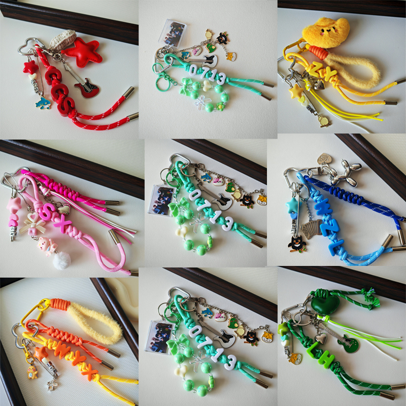 0713 Re-Employment Male Group Keychain Bag Pendant Merchandise Handmade Support Letter Concert Decoration