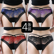 Underpants womens puzzled passion lace comfortable seamless womens shorts mesh thin breathable girl low waist breifs