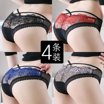 Underpants women Summer thin seamless lace low waist breathable embroidery sexy temptation passion girl new breifs