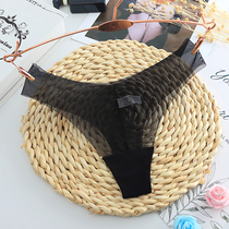New products light and thin and transparent sexy panties womens day series fire horseradish seductive mesh yarn fabric low waist and no-scratched triangular pants