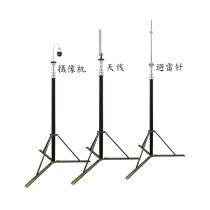 Pneumatic lifting mast lightning rod antenna mast monitoring pan tilt camera pole convenient electric lifting rod