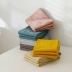 Tianzhu cotton bốn mảnh cotton nguyên chất cotton đơn giản phong cách dệt kim cotton màu rắn ngủ đôi chăn chăn ga gối - Bộ đồ giường bốn mảnh