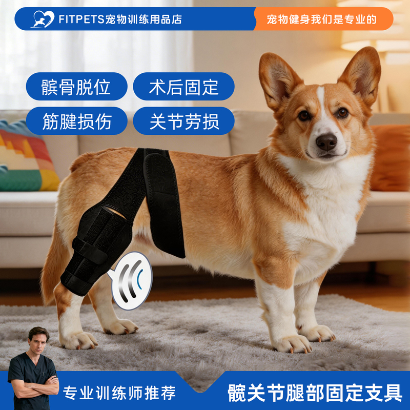 Pet Dog Cruciate Ligament Tear Brace Hind Leg Immobilizer Front Leg Protector Leg Sleeve Patellar Dislocation Injury