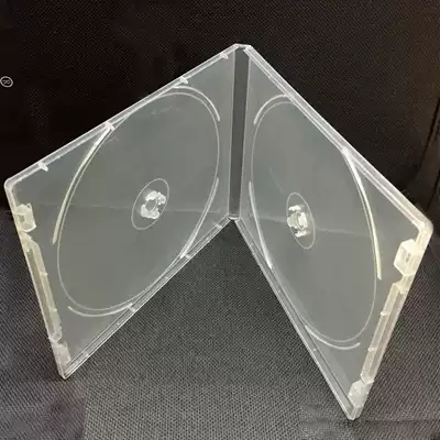 High quality full transparent soft square double-piece pp box CDDVD plastic disc box