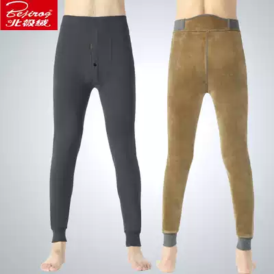 Arctic velvet warm pants men plus velvet thick sanitary pants men tight thin velvet pants winter Youth high waist size cotton pants