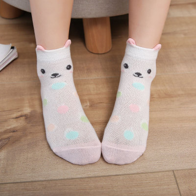 【10双纯棉】春秋款中筒透气儿童袜子