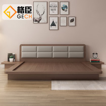 Nordic Tatami Bed Day Style Dwarf Bed Modern Minima Master Bedroom Terrace Bed Floor Bedroom Double Bed