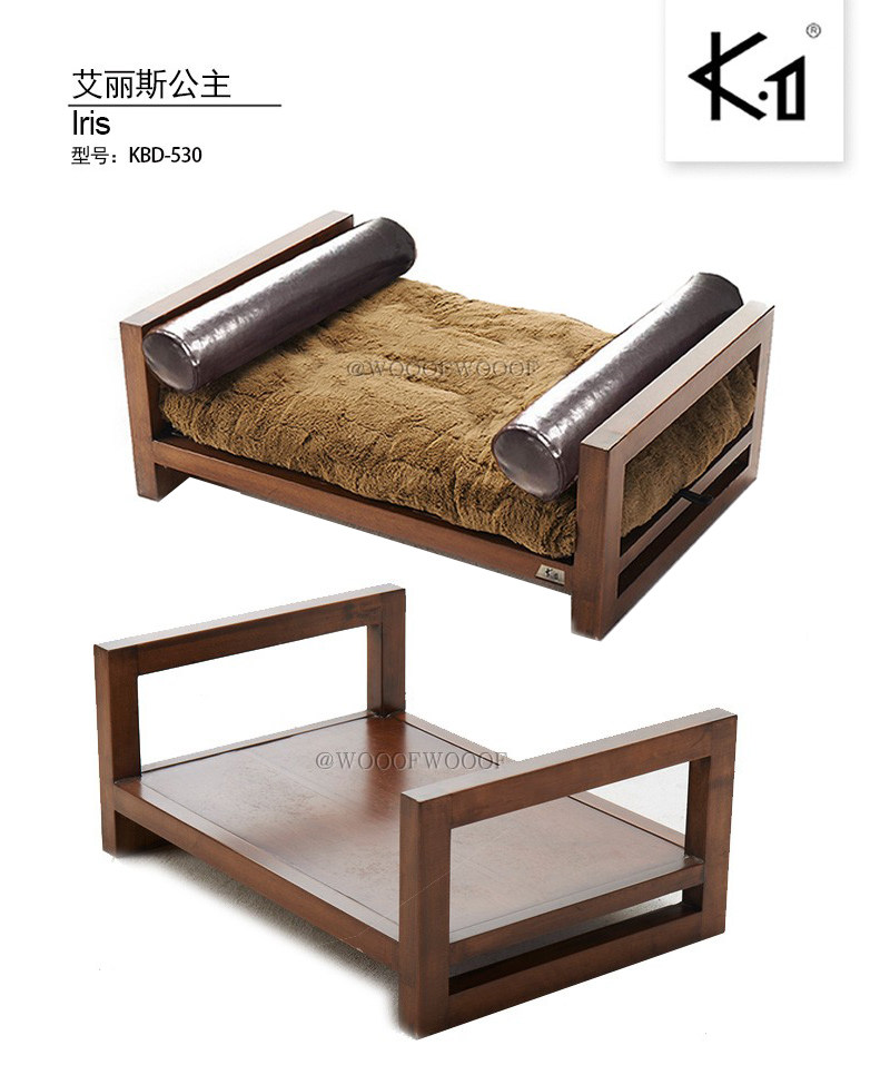 K1 PET FURNITURE Princess Liss Pet Sofa Kennel Dog Bed Cat Bed Detachable Solid Wood Pet Bed