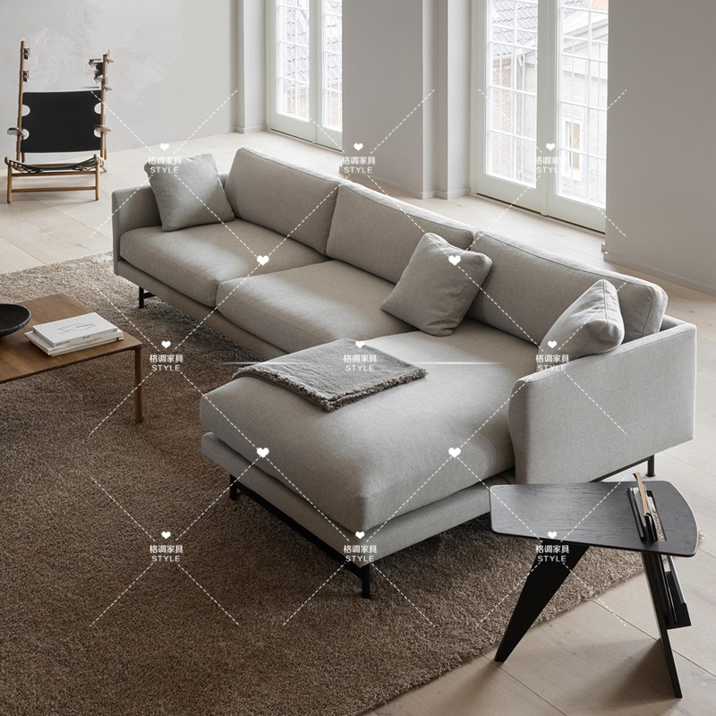 Nordic light luxury home size fabric sofa simple modern designer model room reception sofa combination