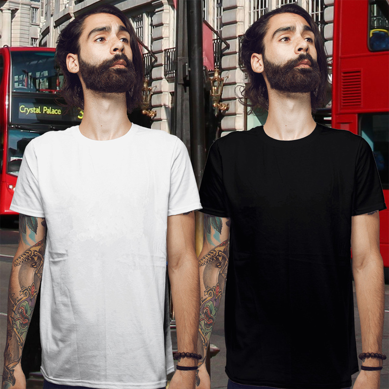 T-Shirt Men's Pure Cotton Short-Sleeved Knitted Elastic Gildan76000 Gildan Original Summer Style Genuine 789/Z208