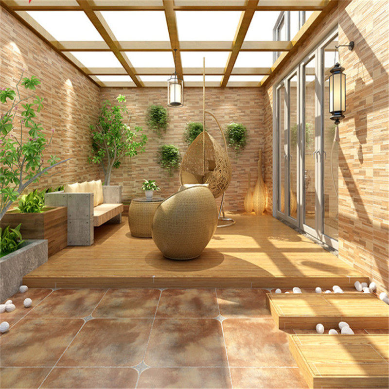 Outdoor terrace balcony wall tile 300x600 cultural stone tile Villa courtyard outdoor yard all porcelain wall tile