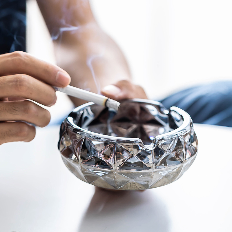 Crystal glass Tobacco Ashtray Home Living Room Creative Bar Ktv Nightclub Smoking Ash Trays Office Personality Gifts