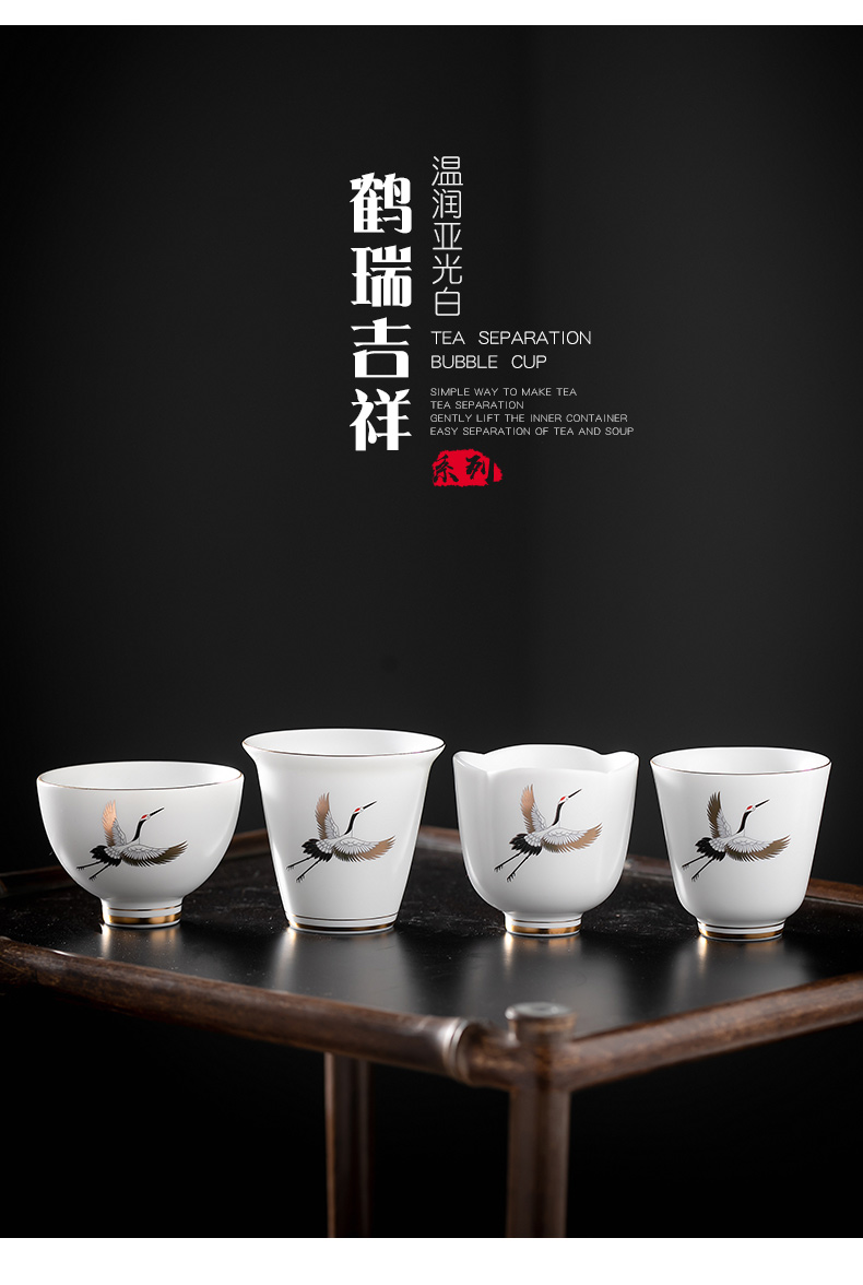 The wind tide ceramic tea set small bowl sample tea cup tea masters cup single household kung fu tea set, single CPU