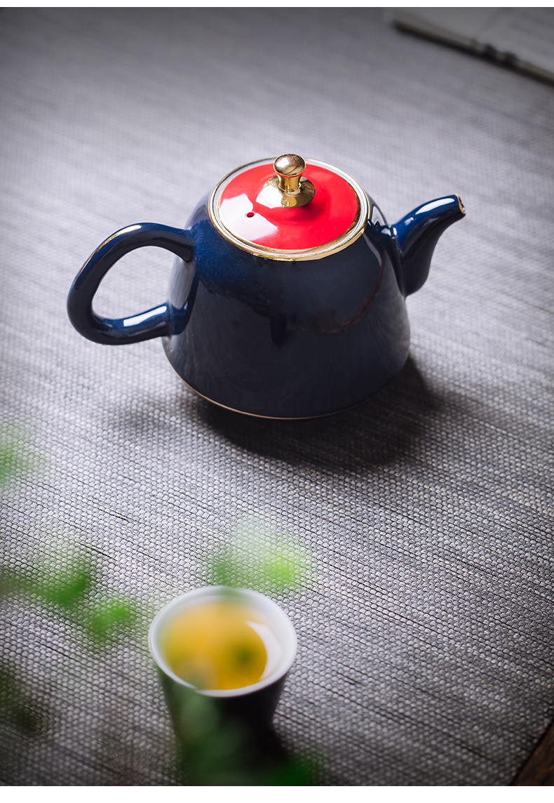 Regnant yipin ceramic teapot high household kung fu tea teapot dehua white porcelain tea pot of filtering device