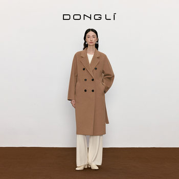 Donglishan cashmere women's autumn and winter medium-length classic 801 suit collar cashmere coat women's woolen coat 4785