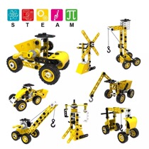 STEM disassembly and assembly toy car detachable puzzle soft glue assembly engineering car children screw screw assembly DIY