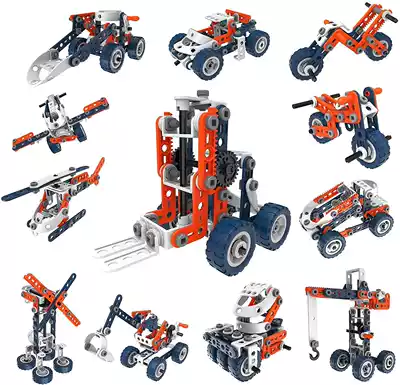 STEM children's disassembly toy car detachable soft rubber assembly assembly engineering car screw multi-shaped gift box