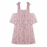 Кружевное платье, блестки для ногтей с бантиком, кукла, А-силуэт, с открытой спиной, с лямками