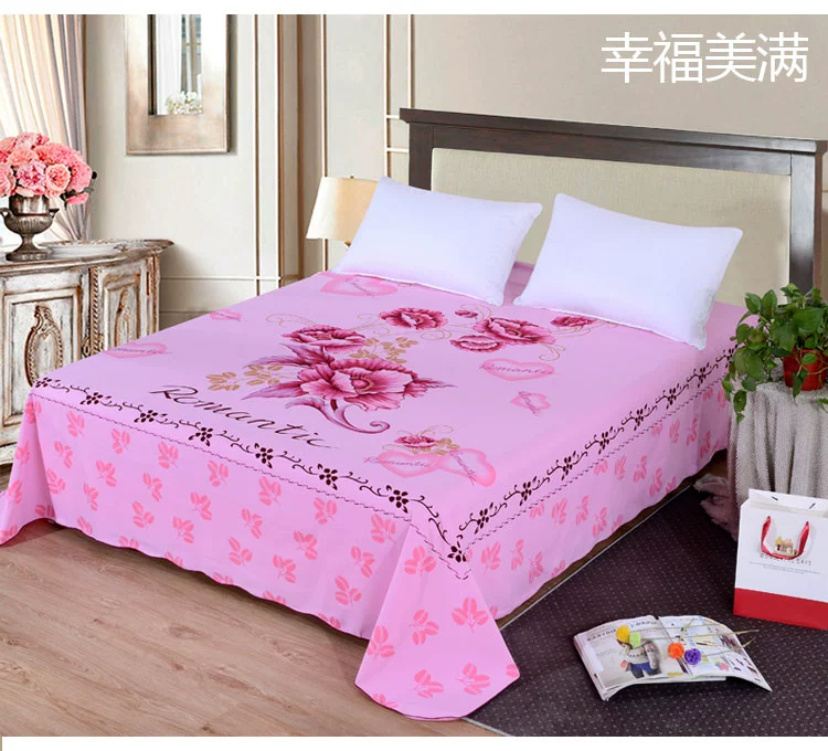 Tấm vải cotton cũ dày chà nhám bông quốc gia chăn cũ dày 1,5 / 1,8m in đôi giường đơn - Khăn trải giường chăn trải giường