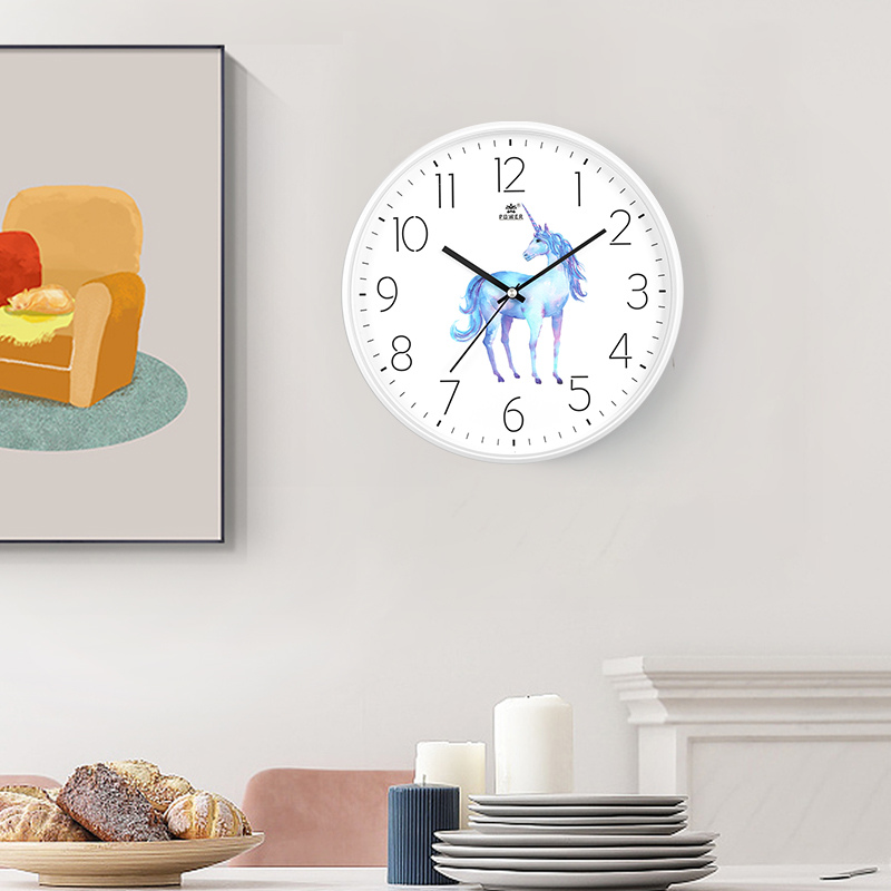 POWER Barking Creative Animal Pattern Students children hanging clocks mute living room clocks and clocks Home bedrooms clock