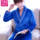 Thương hiệu nam dày áo choàng dày flannel mùa thu và mùa đông áo choàng tắm san hô lông cừu dài tay đồ ngủ nhà tắm dịch vụ đầm ngủ 2 dây