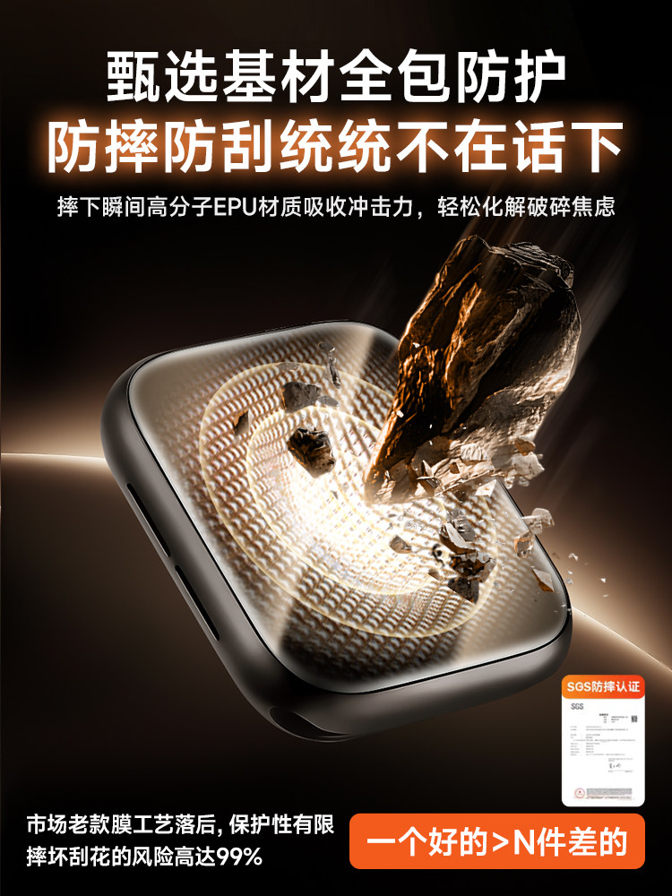 Suitable for Apple Watch S11, Apple Watch Protective Film, New iWatch S10 Watch Film, S9 Full Coverage Film, Series Hydrogel Film, S8/7 Soft Film, S4/5/6 Anti-Drop Se