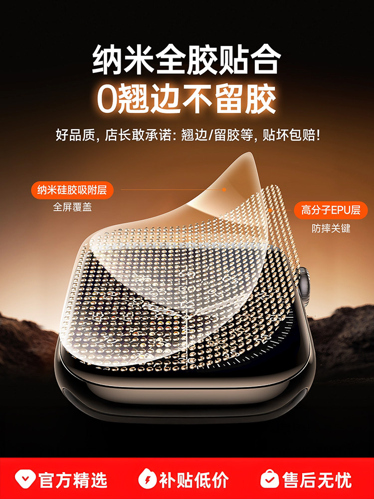 Suitable for Apple Watch S11, Apple Watch Protective Film, New iWatch S10 Watch Film, S9 Full Coverage Film, Series Hydrogel Film, S8/7 Soft Film, S4/5/6 Anti-Drop Se