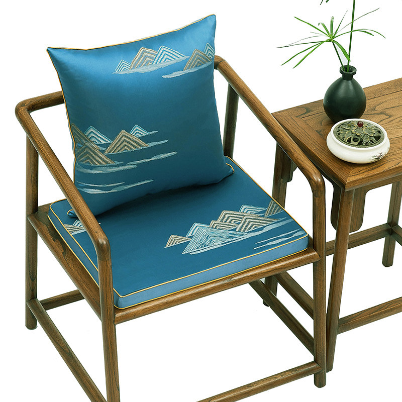 Custom-made removable and washable chair cushion cover new Chinese sofa cushion sponge cushion cover non-slip cushion dining chair cushion pillow cover